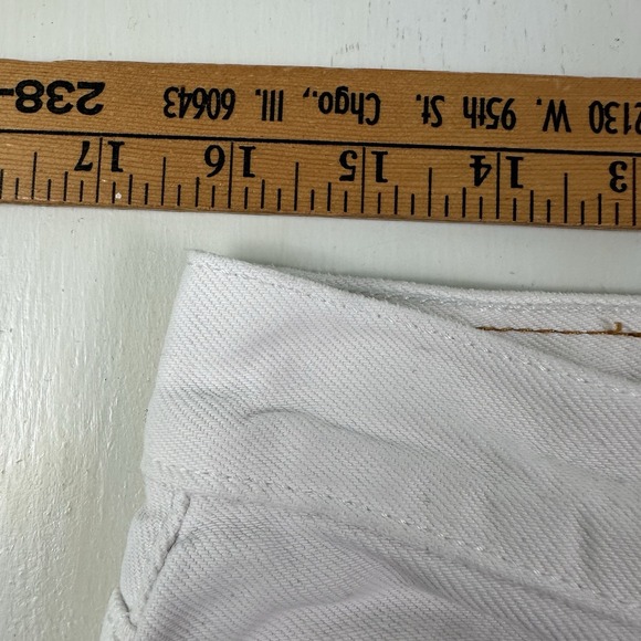 VTG Levi's 501 White Jeans Men Actual 32x26 Button Fly Straight 100% Cotton Y2K - Picture 8 of 16